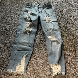 Hollister distressed light wash jeans - never worn